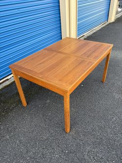 Mid Century Modern Danish Teak Extendable Draw  Leaf Dining Table