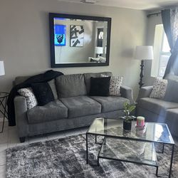 2 Grey couches