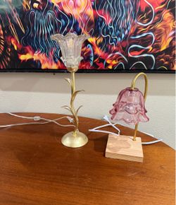 2 Flower Lamps – $20 for BOTH