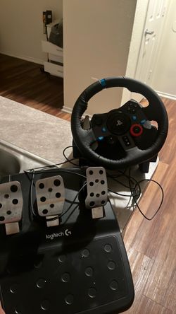 logitech g29 gaming force racing wheel and floor pedals