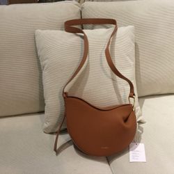 Polene Tonca Textured DUO CAMEL Crossbody Bag