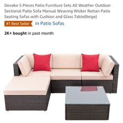 Patio Furniture set, Couch Plus Table