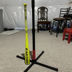Easton 30 Inch Bat And Franklin Baseball Tee For Hitting Practice