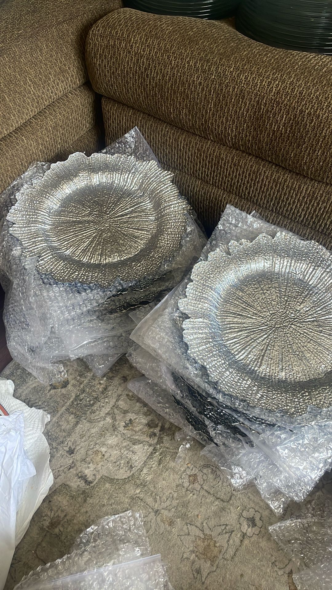 Glass Charger Plates 53 Pcs