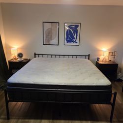 King Mattress, frame and mattress cover $230 OBO