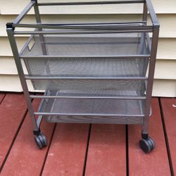Rolling Cart 2 Baskets 21x14x25 
