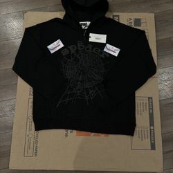 Black Spider Zip Up Size LARGE