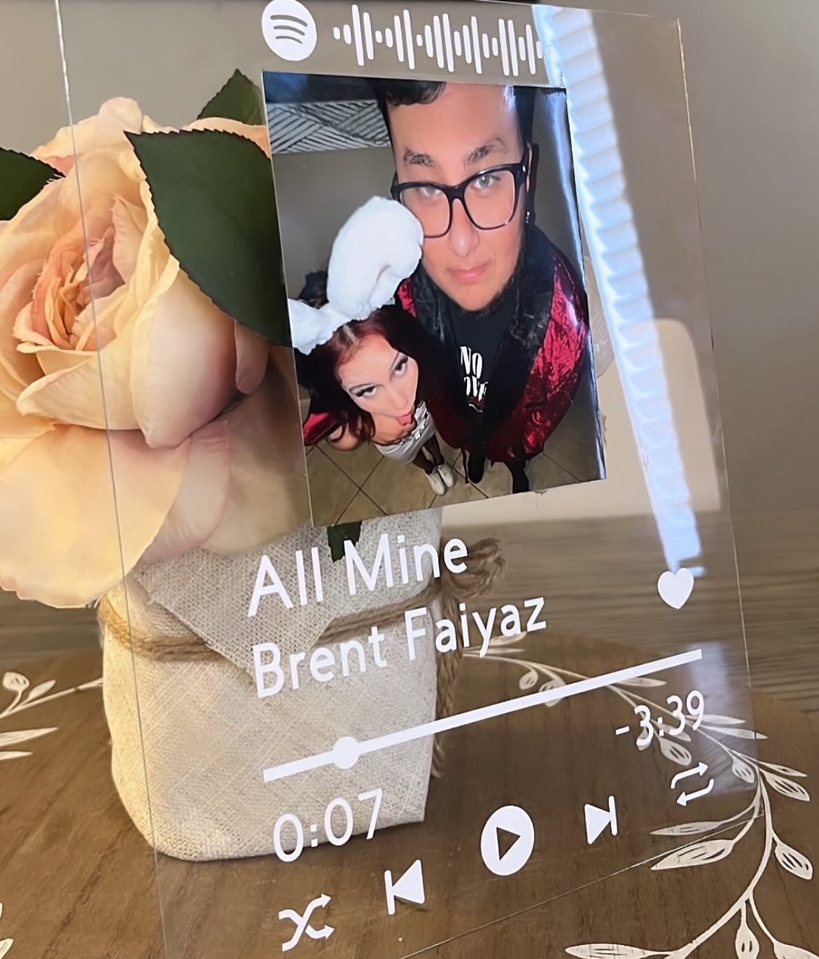 8x10 Custom Song Glass