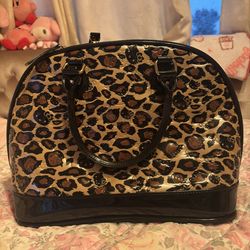 Hello Kitty Loungefly Patent Leather Cheetah Handbag