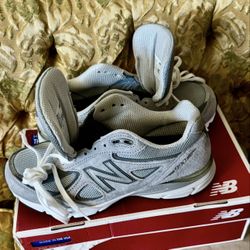 Men's New Balance M990GL4 Running Shoes Grey/Castlerock Leather/Mesh Size 7.5