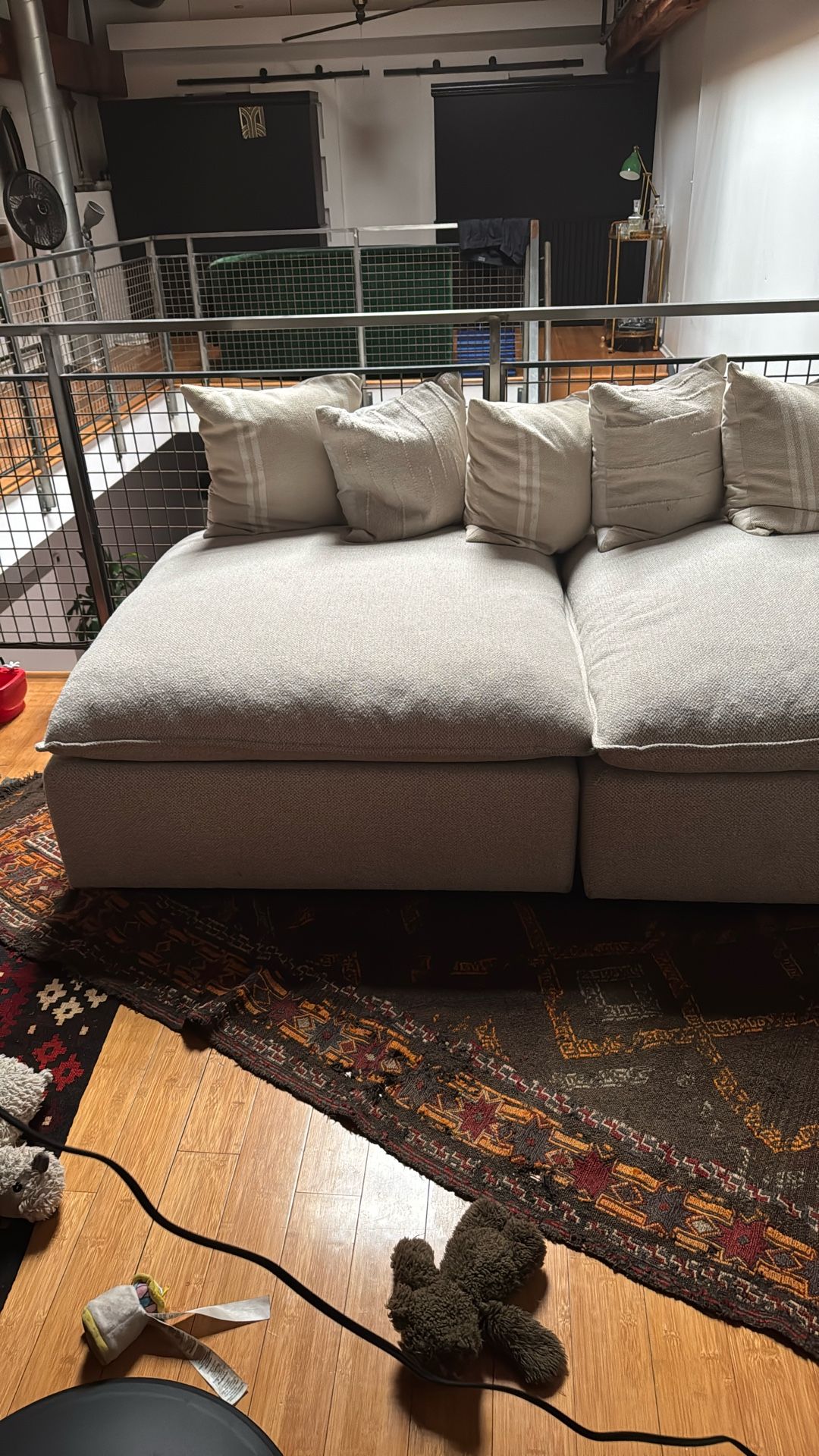 Crate and Barrel Ottomans