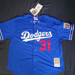 BRAND NEW MITCHELL AND NESS MIKE PIAZZA DODGERS JERSEY 