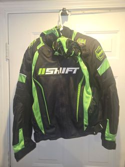 Shift Motorcycle Jacket Black and Green