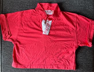 #5 Vintage Coca-Cola Brand Clothes Red Polo Shirt