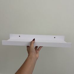 5 White Floating Shelves 5.5"D x 16.25"W x 1.5"H