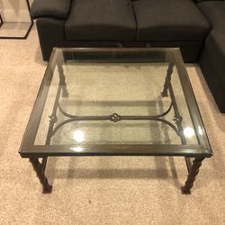 Glass and Iron coffee Table