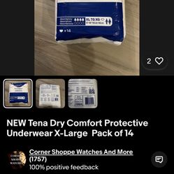 Tena Dry Cofort Protective Incontinence Pull-Up Underwear 