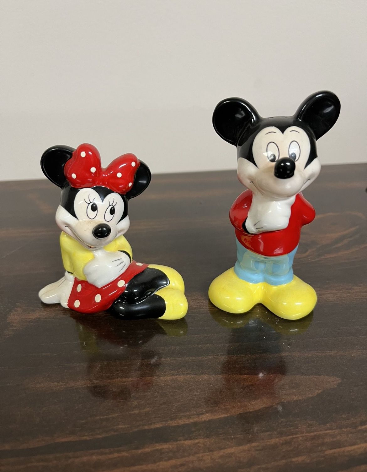 Vintage Mickey & Minnie Salt & Pepper Shakers