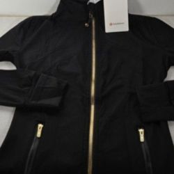Black Lululemon Jacket Gold Zipper - Size 2
