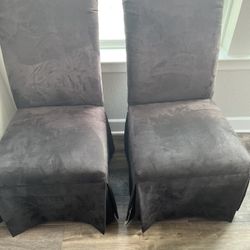 6 Gray Dining Chairs