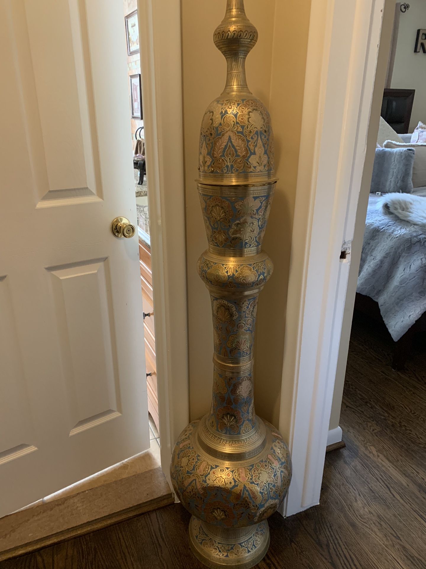 Real brass antique vase