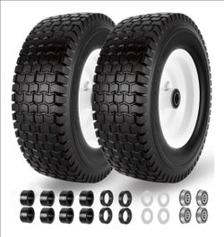 13x5.00-6 Flat-Free Tire and Wheel with 3/4" and 5/8" Bearings – 2-Pack