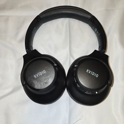KVIDIO Wireless Bluetooth Headphones - Black - Light Wear, Fully Functional