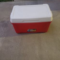 Red Igloo cooler