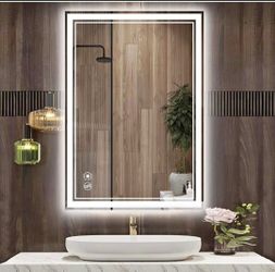24 x 36 inch LED Anti-Fog Bathroom Mirror