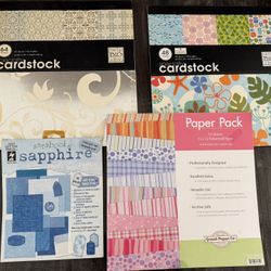 Scrapbooking Cardstock And Paper , Incomplete As Some  Used 