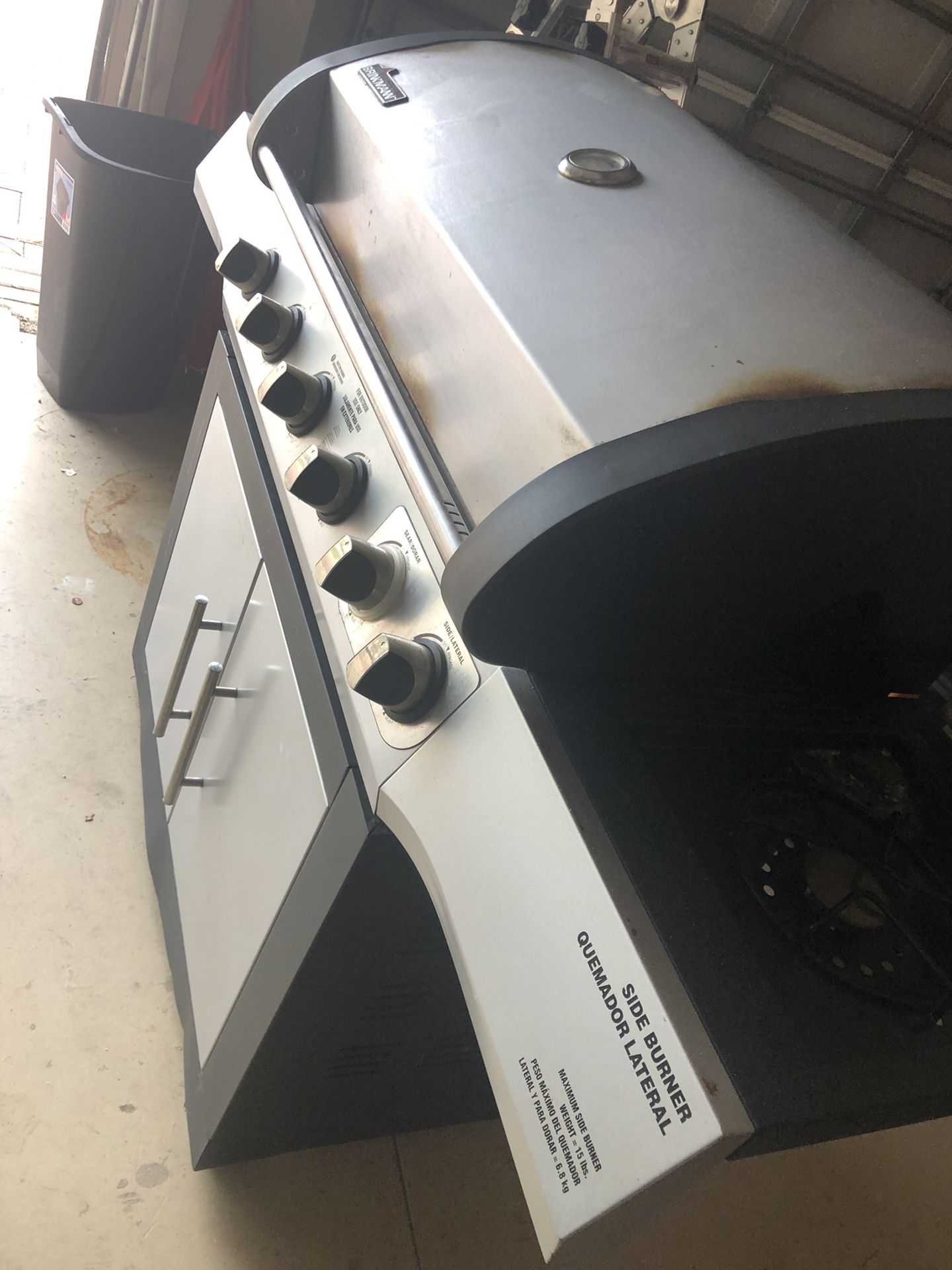 brinkmann elite dual sear gas grill with Home Depot gas exchange