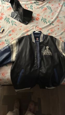 All leather/Super Bowl 46 jacket