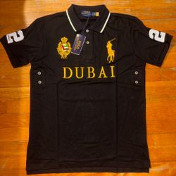 Chief Keef polo ralph lauren tee ‘DUBAI’ size L black
