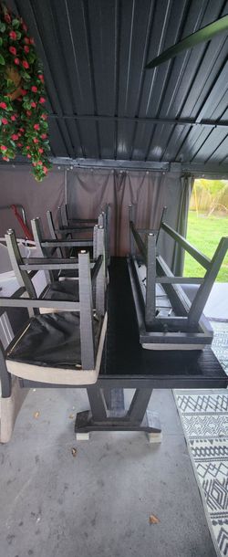 Dinning table black wood