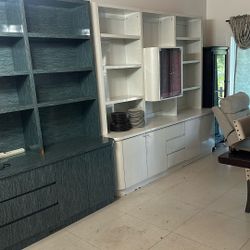 Free Wall Unit Bookcase Storage 