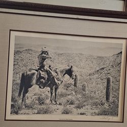Signed Shoofly Print Lotta Country Few Cattle C1983