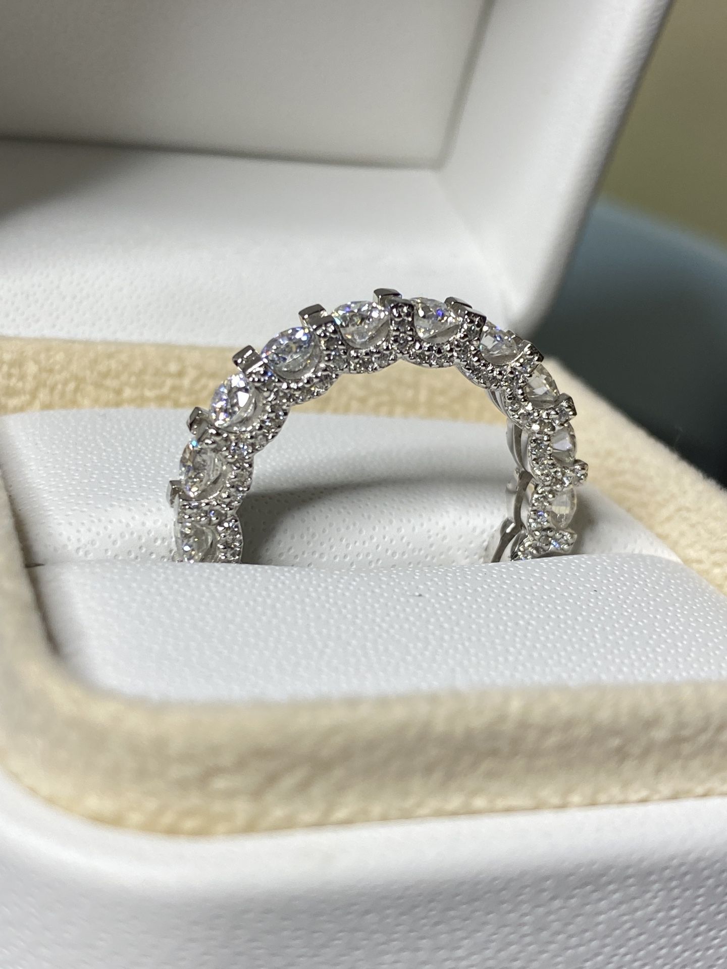 Moissanite Diamond Eternity Ring