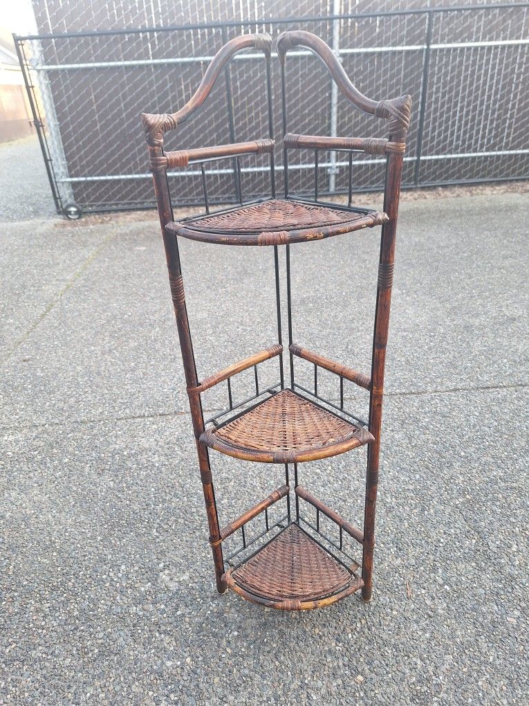 Bamboo Corner Shelf