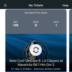 Mavericks Vs La Clippers Rd 1 Home Gm3 Friday May3