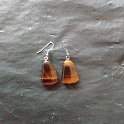 Sterling Sliver Tiger Eye Earrings