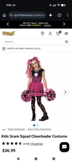 Girls zombie cheerleader costume
