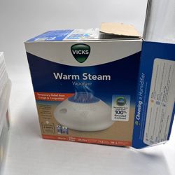 NEW Vicks Warm Steam Vaporizer Temporary Relief Cough Congestion Filter Free