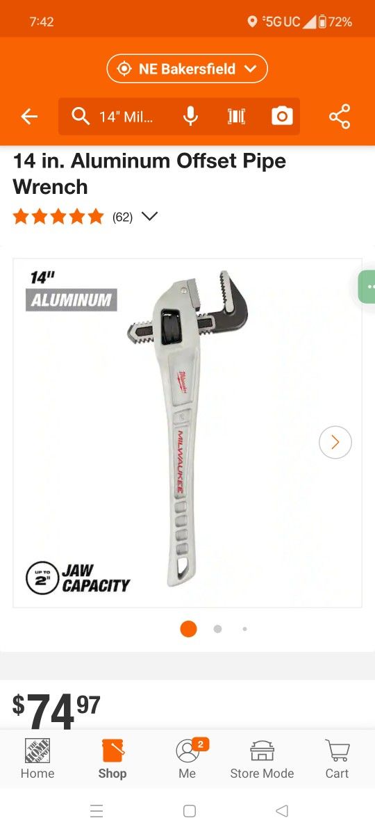 14" Milwaukee Offset Wrench (3) Available $50 Ea Or All Three For $130