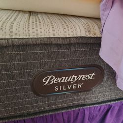 Cal-king Beautyrest Silver Bed