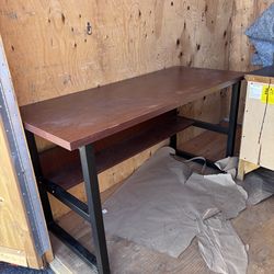 Industrial Style Desk / Work Table with Shelf