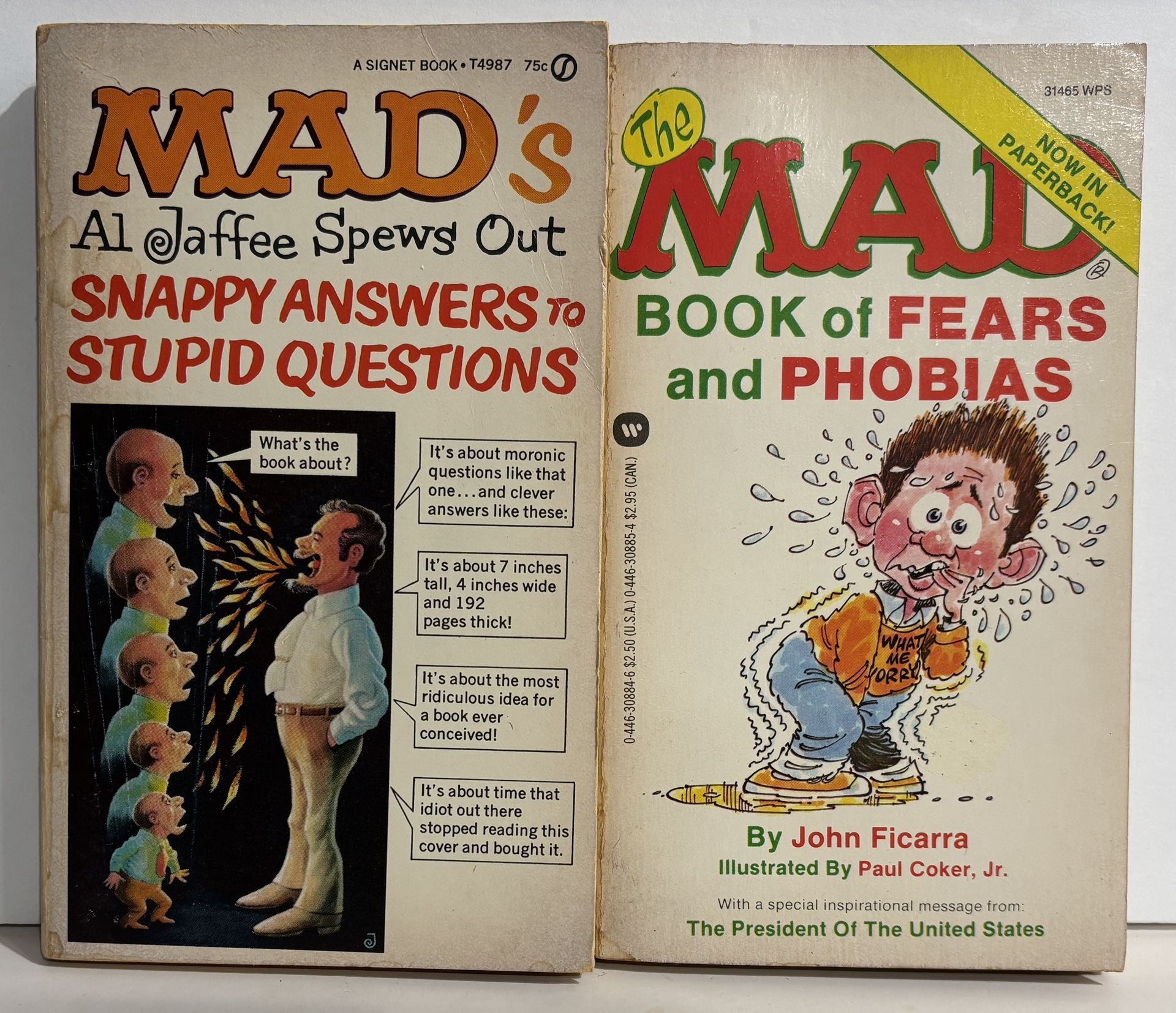 Mad Book of Fears and Phobia & Mad's Snappy Answers to Stupid Questions 1968/85