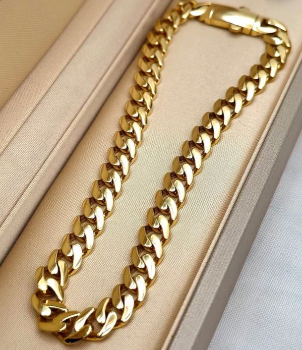 18K Solid Gold Miami Cuban Bracelet