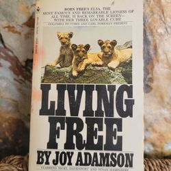 LIVING FREE – Joy Adamson, 1972 Paperback with Film Photos