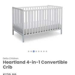 4-in-1 Convertible Crib (BRAND NEW)