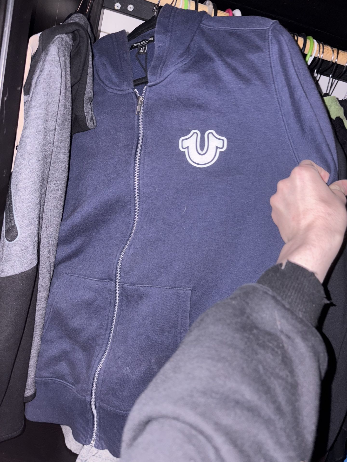 True Religion Blue Zip Up